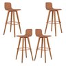 Kit 4 Banquetas Alta para Balcão Bancada Área Gourmet Cozinha Tecido Terracota - 2