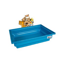 Bandeja Plástica Higiênica Azul para Gaiola Pequena Jel Plast Pet Roe - 2