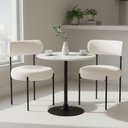 Ver imagem 1 de Cadeira Sala de Jantar Margara Kit 2 em Aço Preto Bouclê Ted D03 - D'Rossi