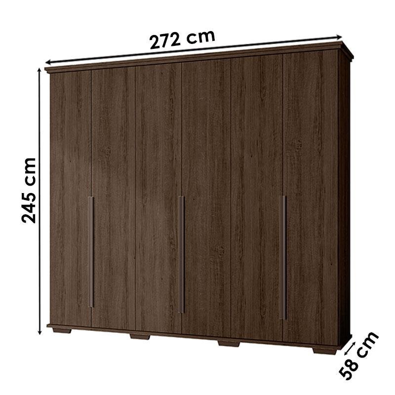 Guarda Roupa Casal Everest Max Nogueira – Zanzini | MadeiraMadeira