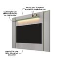 Ver imagem 3 de Painel Sala Maresias para TV até 75 Polegadas com LED e Prateleira Off-White/Pistache