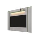 Ver imagem 2 de Painel Sala Maresias para TV até 75 Polegadas com LED e Prateleira Off-White/Pistache