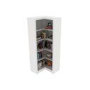 Ver imagem 4 de Estante Livreiro de Escritório Me4132 Canto C/ 4 Prateleiras Nogal - Tecno Mobili