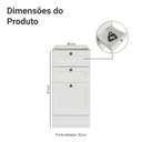 Ver imagem 2 de Balcão de Cozinha 40 cm 3 Gavetas (sem Tampo) Branco Vik Madesa