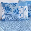 Ver mais imagens de Colcha + Jogo de Cama Bouti Estampado Queen 06 Peças 100% Poliéster - Azul Sereno
