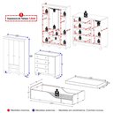 Ver imagem 4 de Quarto Infantil Completo com Minicama Montessoriana e Colchão Incluso Dengo Multimóveis MP4896 Off