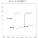 Ver imagem 4 de Gabinete de Banheiro com Cuba Nature Estilare 110cm