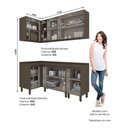 Ver imagem 4 de Lavanderia Modulada Lora 8 Portas 7 Prateleiras MDF 267.6cm Bege Casa 812