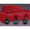 Sofá Jobim 2,30m Assento Retrátil e Reclinável Velosuede - NETSOFAS - 5