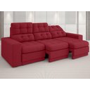 Ver imagem 2 de Sofá Jobim 2,30m Assento Retrátil e Reclinável Velosuede - NETSOFAS