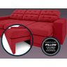Sofá Jobim 2,30m Assento Retrátil e Reclinável Velosuede - NETSOFAS - 7