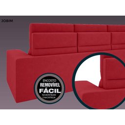 Sofá Jobim 2,30m Assento Retrátil e Reclinável Velosuede - NETSOFAS - 7