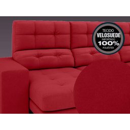 Sofá Jobim 2,30m Assento Retrátil e Reclinável Velosuede - NETSOFAS - 8