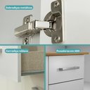 Ver imagem 6 de Cozinha Compacta Arizona Solid 10 Portas 1 Gaveta MDF-MDP 152cm Amadeirado