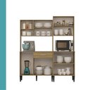 Ver mais imagens de Cozinha Compacta Arizona Solid 10 Portas 1 Gaveta MDF-MDP 152cm Amadeirado