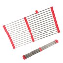 Ver imagem 1 de Escorredor Esteira Extensivo Inox Silicone Pia Cozinha Cuba Panela Prato Utensilio Dobravel Pratico