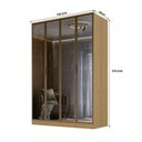 Ver imagem 3 de Guarda Roupa 1,60m C/ 4 Portas Reflecta e Led 100% Mdf Cor:olmo