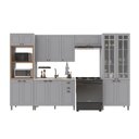 Ver imagem 2 de Armário de Cozinha Modulada Completa Fidelitá Nara 100% MDF 5 Peças 350cm 16 Portas 2 Gavetas sem