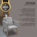Ver imagem 2 de Cadeira Poltrona para Sala Quarto Confortável e Reforçada Agata :cinza