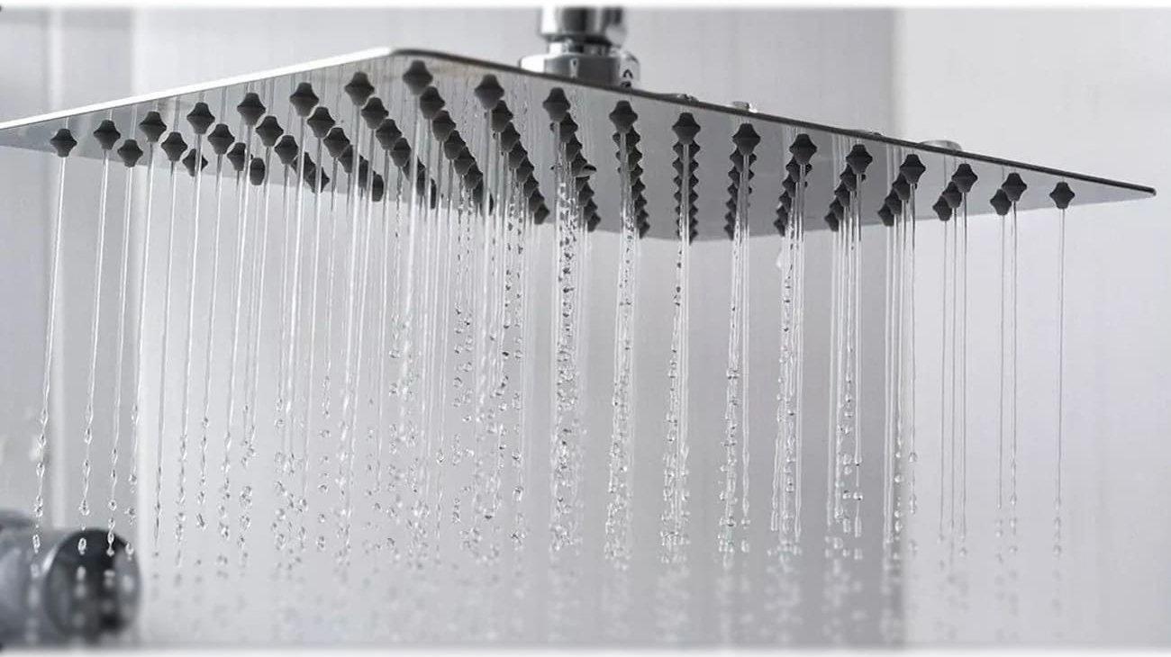 Ducha Chuveiro Quadrado 20x20 Inox Com Braço 40 Cm Solar Gás - 1