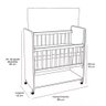 Mini Berço New Baby Bed Side Grade Móvel + Colchão:branco/azul - 4