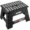 Banqueta Plástica Dobrável com Alça Multiuso Vonder 22cm Capacidade 150kg Preto - 1