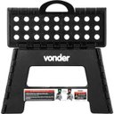 Ver mais imagens de Banqueta Plástica Dobrável com Alça Multiuso Vonder 22cm Capacidade 150kg Preto