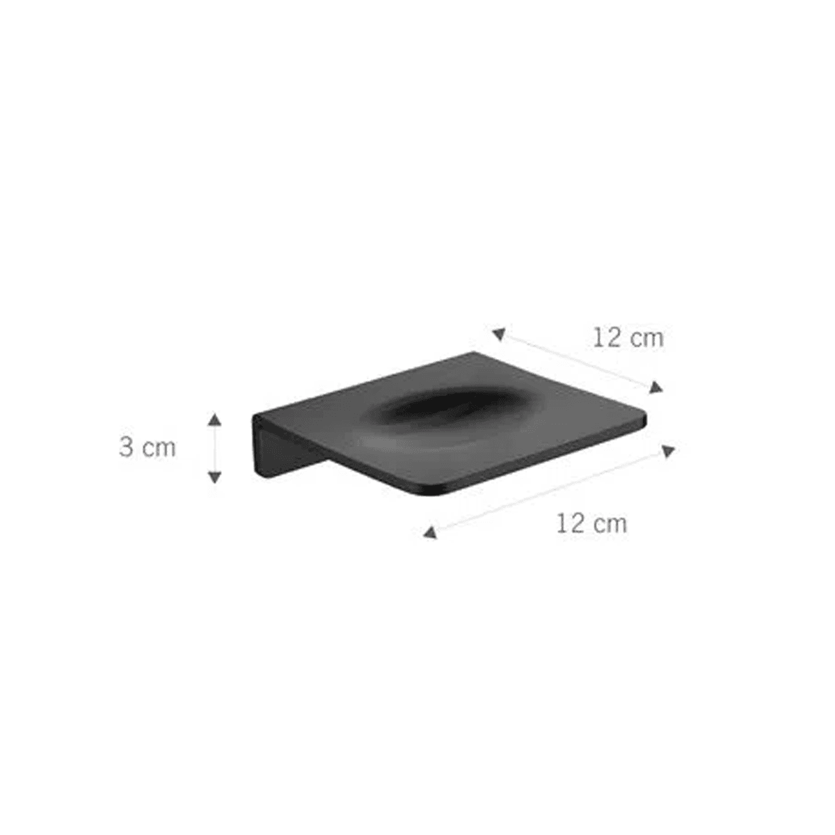 Saboneteira Astra Aluminio Preto Fosco - 2