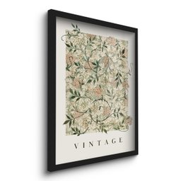 Quadro Decorativo Flores Vintage 45x33 C/vidro - 2