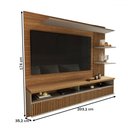 Ver imagem 4 de Painel para Tv até 65 Polegadas Ripado 2 Portas Amêndoa/titânio- Panorama Móveis