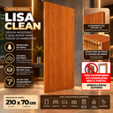 Ver imagem 2 de Porta de Madeira Folha Lisa Clean 210x70 MDF Acabamento UV:Mogno