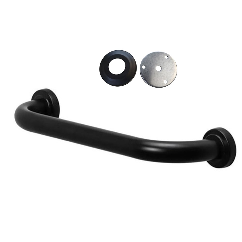 Barra de Apoio Alça 50cm Preto Inox Kit 2 Unidades Segurança Corrimao Cadeirante Acessibilidade - 8