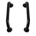 Ver imagem 1 de Barra de Apoio Alça 50cm Preto Inox Kit 2 Unidades Segurança Corrimao Cadeirante Acessibilidade