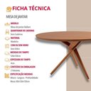 Ver imagem 5 de Mesa para Sala de Jantar Ballare 120cm Tampo Redondo Moderna Imbuia Natural