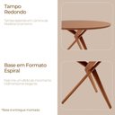 Ver imagem 4 de Mesa para Sala de Jantar Ballare 120cm Tampo Redondo Moderna Imbuia Natural