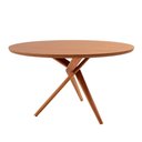 Ver imagem 1 de Mesa para Sala de Jantar Ballare 120cm Tampo Redondo Moderna Imbuia Natural