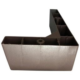 Kit 8 Pés Cantoneira Canto Sofá Poltrona Tabaco 12x21cm - 3