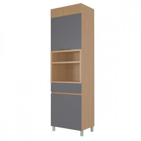 Paneleiro 2 Portas 1 Gaveta Torre Quente Nesher Realeza Premium 65cm 100% MDF