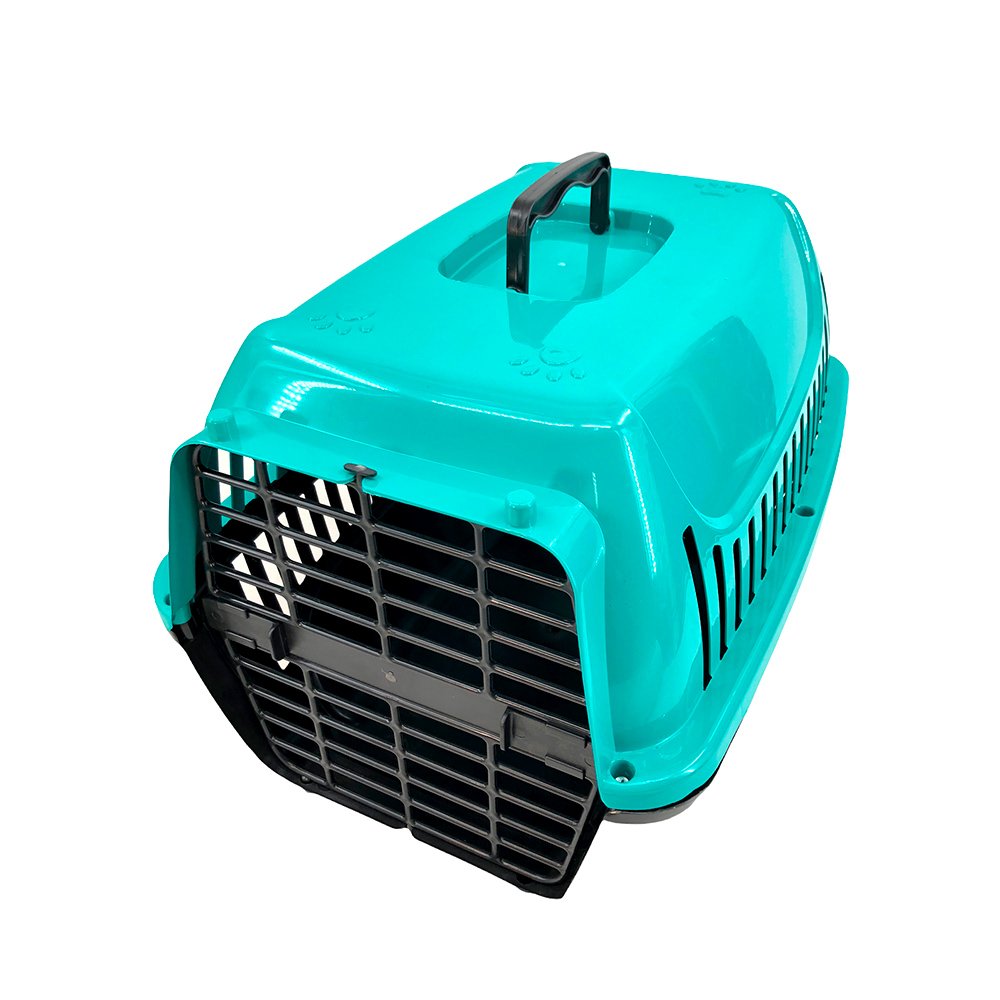 Caixa de Transporte Pet N2 Cães Gatos BrinqPet: Verde - 5