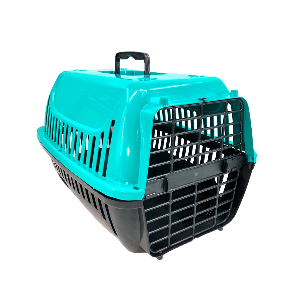 Caixa de Transporte Pet N2 Cães Gatos BrinqPet: Verde - 3