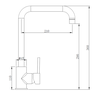 Torneira Inox Cozinha Misturador Monocomando Preta Mesa Doan ME15B - 4