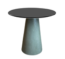 Ver imagem 1 de Mesa de Apoio Cone Cimento Queimado - Tampo Laqueado 60cm Altura 60cm - Preto