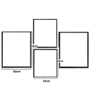 Ver imagem 2 de Kit 4 Quadros Decorativos Plantas Formas e Linhas Moldura Preta