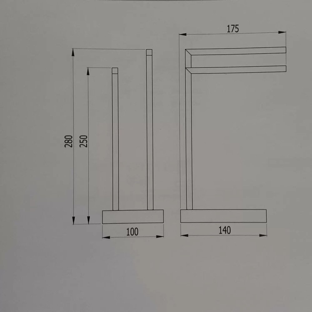 Porta Toalha de Bancada Fani Horus Cromado 2300 C450 - 2