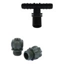 Ver imagem 3 de Kit 6 Bico Aspersor Alta Vazão Tê Tubo Pe 16mm Horta Estufa