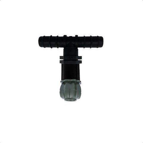 Kit 6 Bico Aspersor Alta Vazão Tê Tubo Pe 16mm Horta Estufa