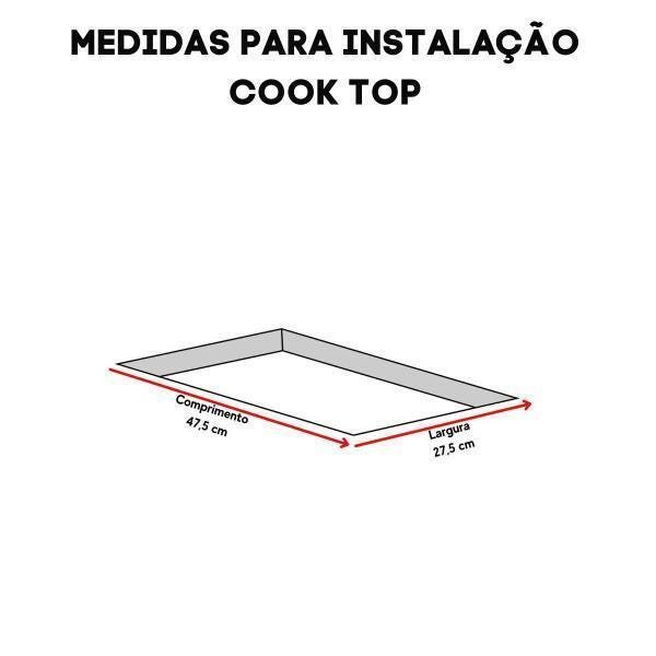 Fogão Cooktop Gás Chamalux 2 Bocas Preto 127V/220V Bivolt Fogão Cooktop Gás Chamalux 2 Bocas Preto 127V/220V Bivolt