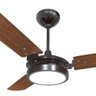 Ventilador de Teto Valen Led Preto 3 Pás Mogno Ventex 127v - 6