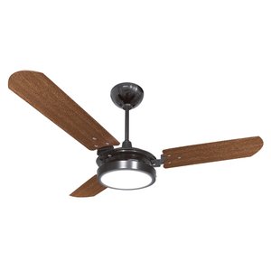 Ventilador de Teto Valen Led Preto 3 Pás Mogno Ventex 127v