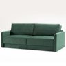 Sofá Retrátil Braço Fino 240 Cm Mola Ensacada D28 Reclinável 4 Lugares Madrid Veludo Verde - NS - 3